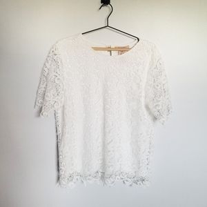 Philosophy White Lace Top